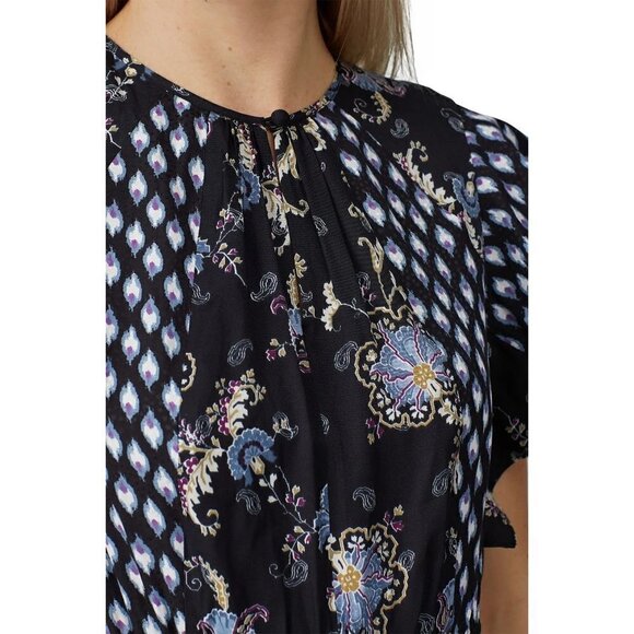 Rebecca Taylor Paisley Printed Jumpsuit in Black 12 Womens Floral Dressy Outfit - Picture 14 of 16